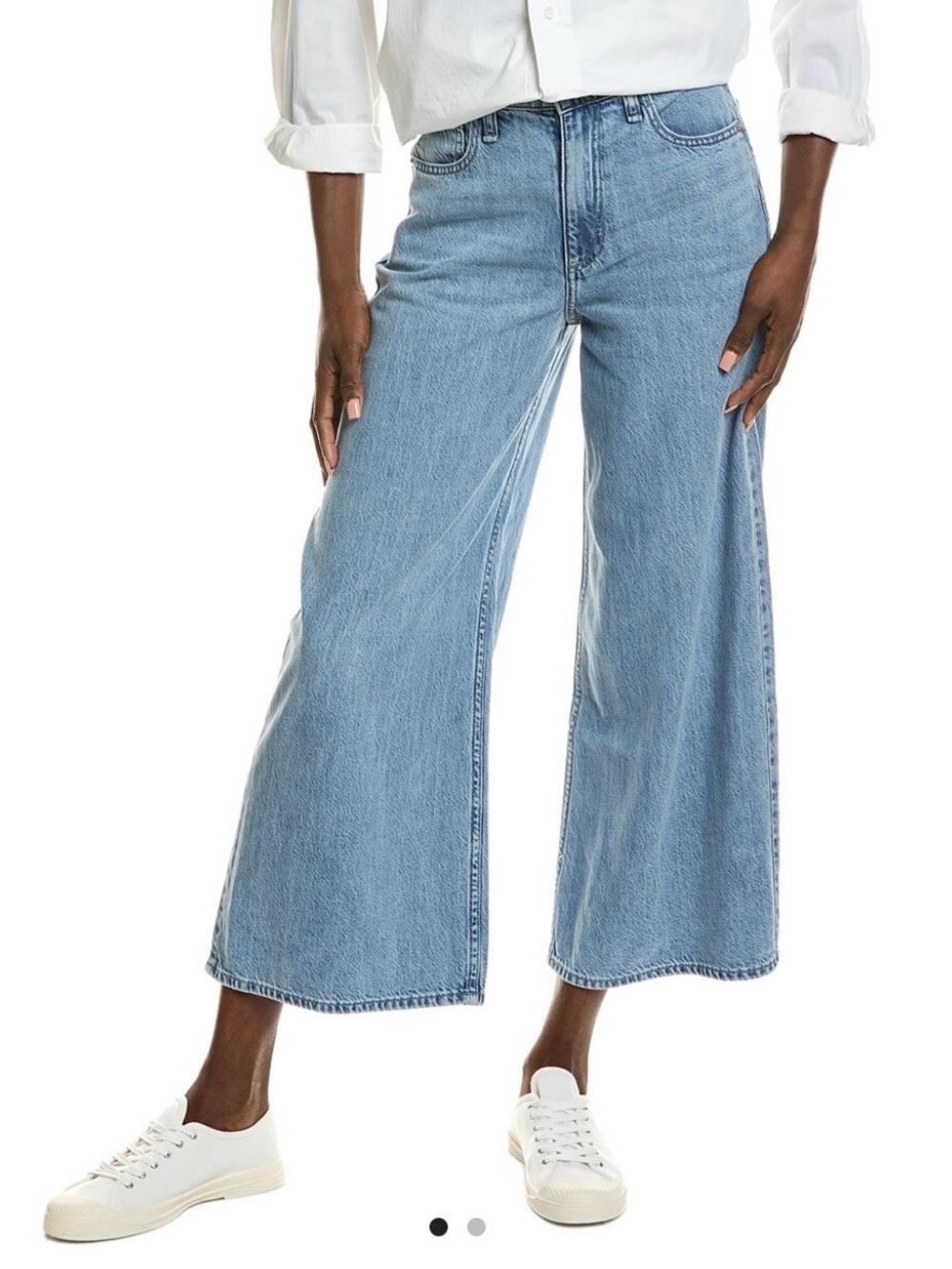 Rag and bone Serena High Waist Crop Wide Leg Jeans US 27 NEW light wash stretch